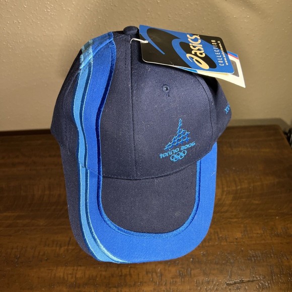 Olympics TORINO Italy 2006 Hat Cap Adjustable Asics Blue NWT - Picture 1 of 6